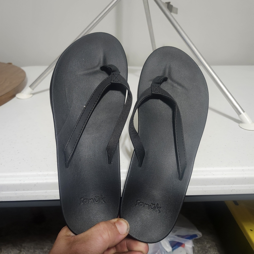 Sanuk Black Flip Flops